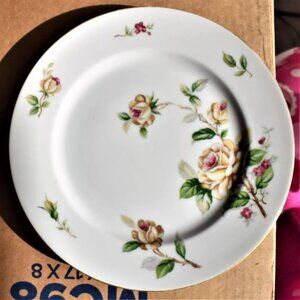 Lynmore Fine China Golden Rose 10 1/4 inch Dinner Plate
